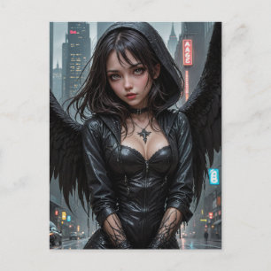 Carte Postale Imaginaire noir Angel