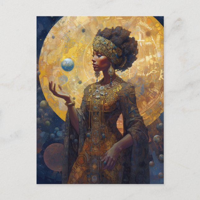 Carte Postale Imaginaire noir Sorceress Imaginaire magique (Devant)