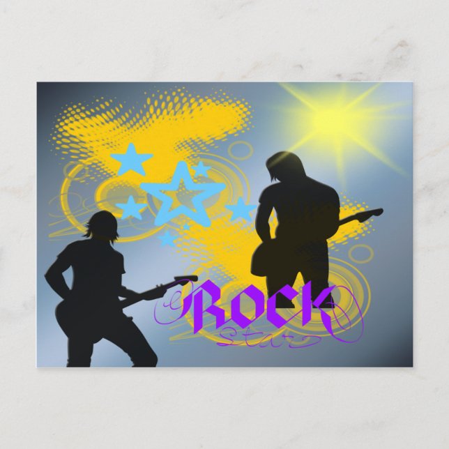 Carte Postale Imaginaire Rock Star (Devant)