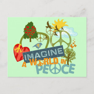 Carte Postale Imaginez la paix mondiale