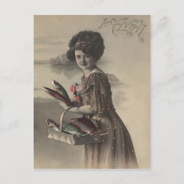 Carte Postale Imbécile d'avril victorien de d'avril de Poisson (Devant)