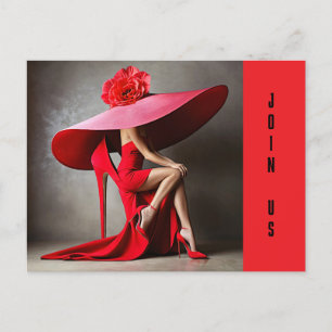 CARTE POSTALE IMMENSE INVITATION DU PARTI CASQUETTE DERBY