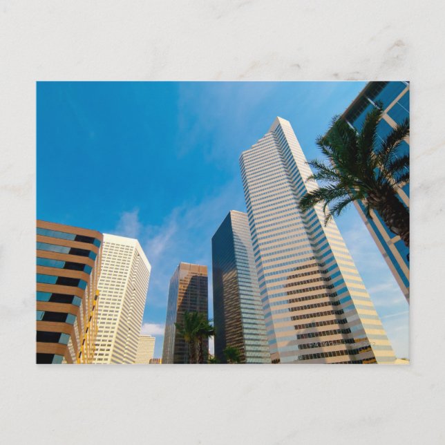 Carte Postale immeubles du centre-ville à Houston, Texas, (Devant)
