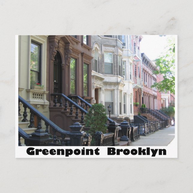 Carte Postale Immeubles marron de Greenpoint Brookly (Devant)