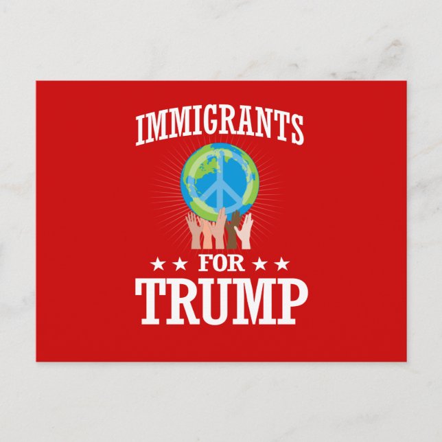 CARTE POSTALE IMMIGRANTS POUR TRUMP (Devant)