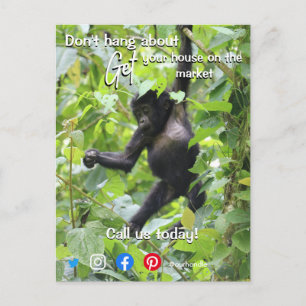 Carte Postale Immobilier amusant Ne vous attardez pas