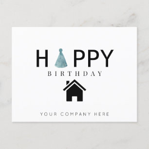 Carte Postale Immobilier Anniversaire Casquette Joyeux Anniversa