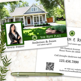 Carte Postale Immobilier de marketing vert