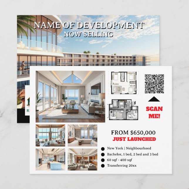 Carte Postale Immobilier immobilier modifiable développement imm (Devant / Derrière)