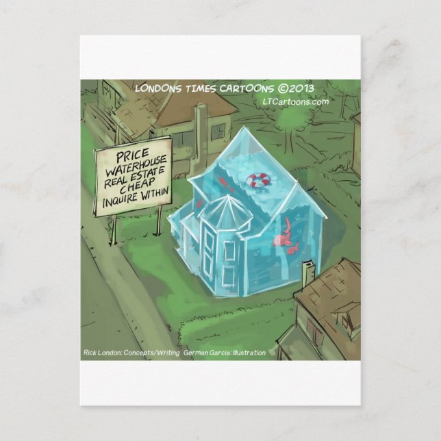 Carte Postale Immobilier Maison Ventes cauchemar Drôle (Devant)