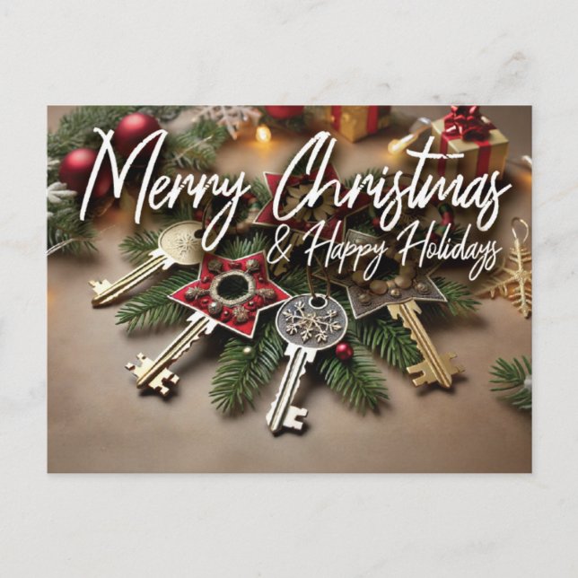 Carte postale Immobilier - Noël (Devant)