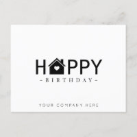 Immobilier noir Joyeux anniversaire