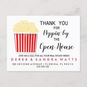 Carte Postale Immobilier POPCORN open house Faire-part Pos