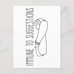 Carte Postale Immune Aux Suggestions Attitude Des Armes Traversé