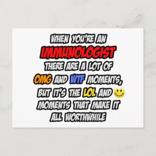 Carte Postale Immunologue .. OMG WTF LOL