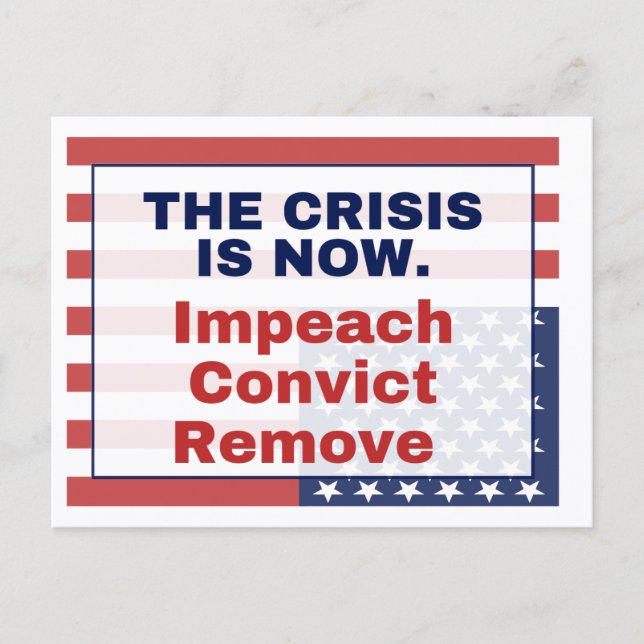 Carte Postale Impeach Remove Convict SOS Upside Down Flag (Devant)