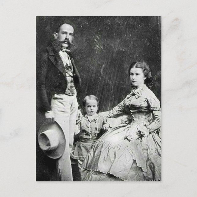 Carte Postale Impératrice Elisabeth d'Autriche - Sissi, FJ & Rud (Devant)