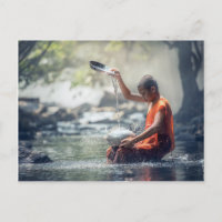 Implements de lavage de moine bouddhiste