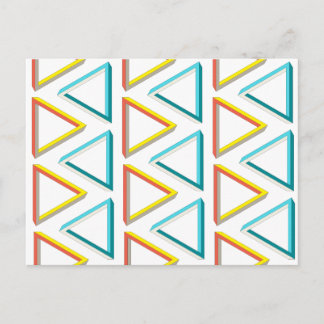 Carte Postale Impossible triangles geek motif