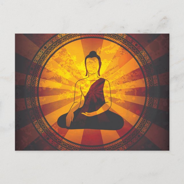 Carte Postale Impression Bouddha vintage (Devant)