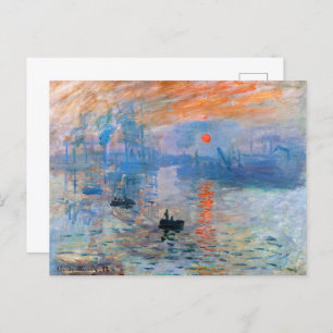 Carte Postale Impression Claude Monet, lever du soleil