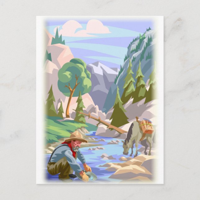 Carte Postale Impression couleur or Prospector (Devant)