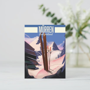 Carte Postale Impression d'affiches de ski de Murren Suisse.