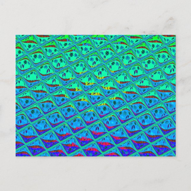 Carte Postale Impression d'art à motif de sirène bleue italienne (Devant)