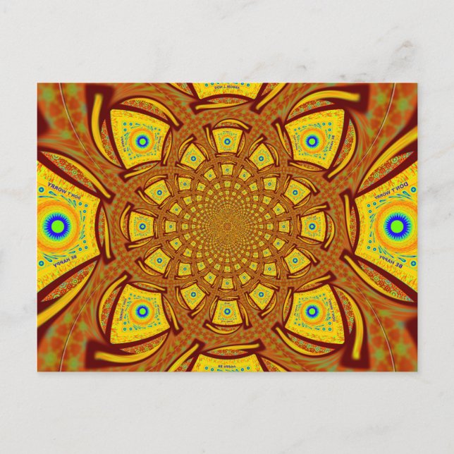 Carte Postale Impression d'art Kaleidoscope d'or (Devant)