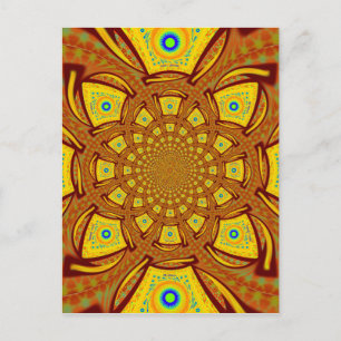Carte Postale Impression d'art Kaleidoscope d'or