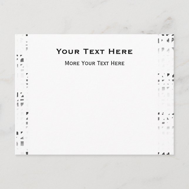 Carte Postale Impression d'art noir, blanc et gris 2 Invitation  (Devant)