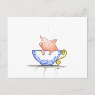 Carte Postale Impression de cochon