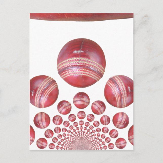 Carte Postale Impression de la balle de cricket de Sports Lover (Devant)