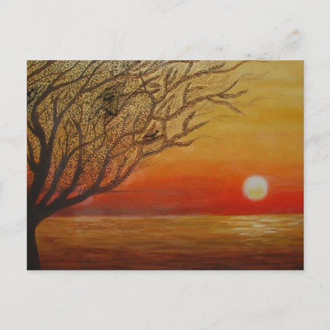 Carte Postale Impression de la couche de soleil (Devant)