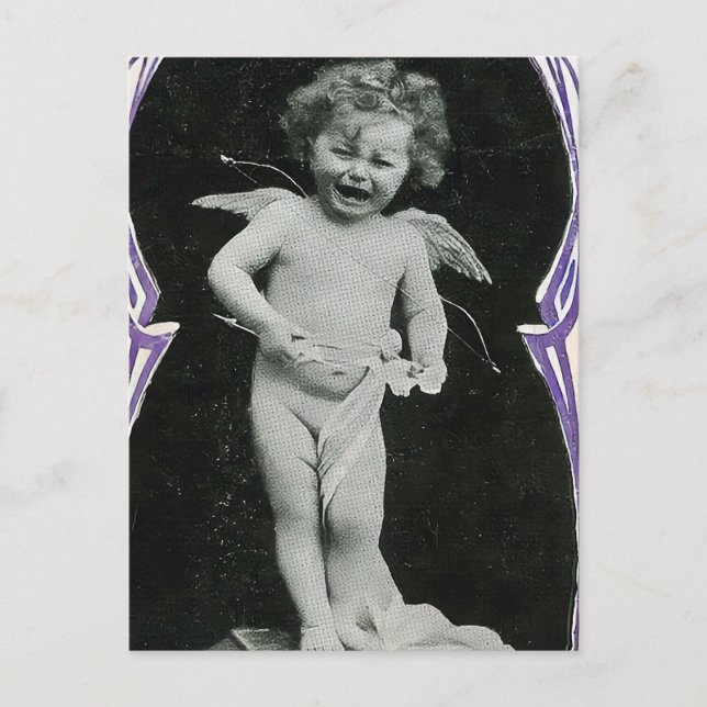 Carte Postale Impression de l'ange triste Cherub (Devant)