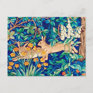 Carte Postale Impression de lapins sauvages "Deux Lièvres" de Wi