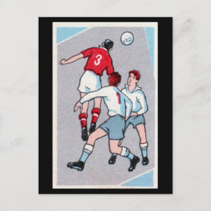 Carte Postale Impression de soccer vintage