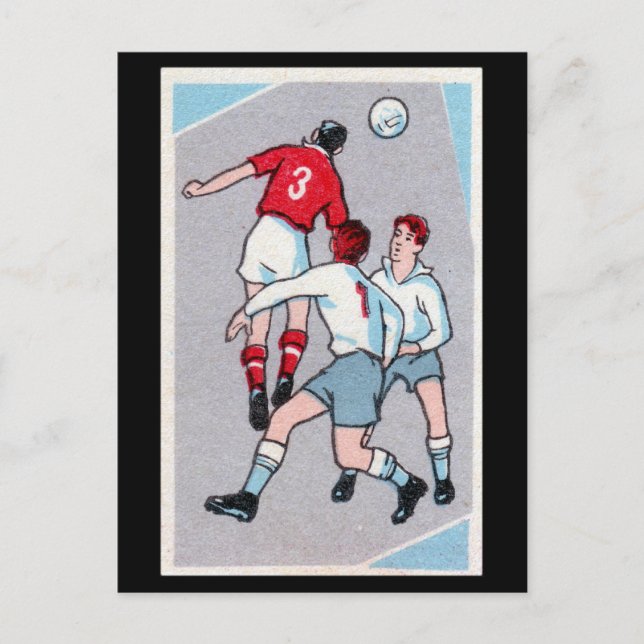 Carte Postale Impression de soccer vintage (Devant)