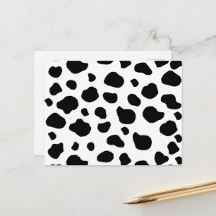 Carte Postale Impression De Vache, Motif De Vache, Spots De Vach