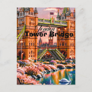Carte Postale Impression de voyage du Tower Bridge - Œuvre d'art