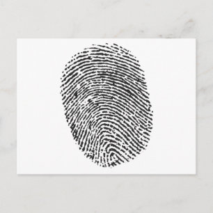 Carte Postale Impression du pouce