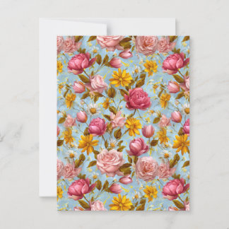 Carte Postale Impression florale de style antique