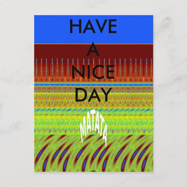 Carte Postale Impression Motif géométrique coloré (Devant)