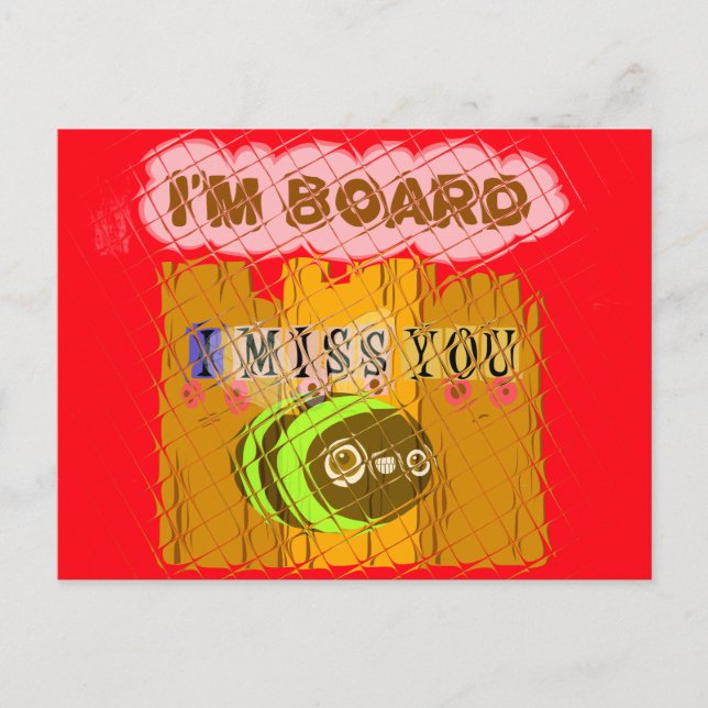 Carte Postale Impression Quirky Bee Art (Devant)