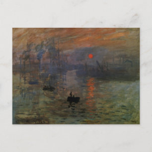 Carte Postale Impression Sunrise par Claude Monet, Art Vintage