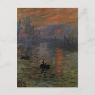 Carte Postale Impression Sunrise par Claude Monet, Art Vintage