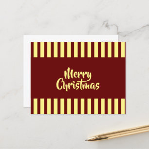 Carte Postale Impression triée Joyeux texte jaune de Noël
