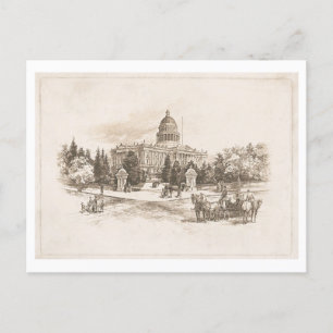 Carte Postale Impression vintage du Capitole d'État en Californi