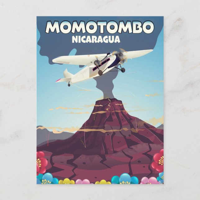Carte Postale Impression volcan Momotombo Nicaragua voyage. (Devant)