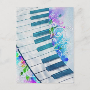 Carte Postale Impressionnant effet de lumière de piano circulair
